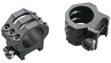 Weaver Mounts Six-Hole Skeleton Rings 1" Medium Matte Black