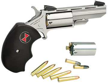 NAA Black Widow 22 LR/22 WMR 2" 5-Shot SAO Mini-Revolver