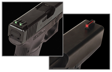 TruGlo TG131G1 Brite-Site Fiber Optic Sight Set - Glock 17/17L/19/22/23/24/26/27/33/34/35/38/39 - Red/Green Steel