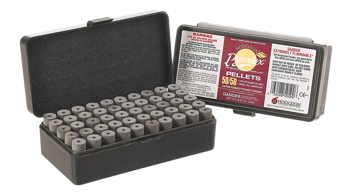 Hodgdon Pyrodex 50/50 Pellets 50 Cal 50gr 100/Box - Muzzleloading Propellant
