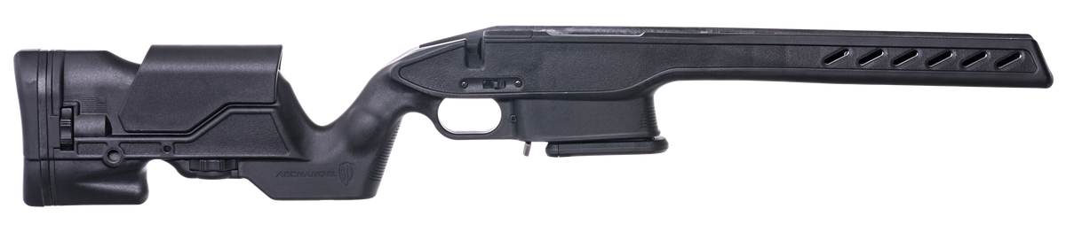 Archangel AAS10 Precision Elite Fixed Rifle Stock Black Synthetic w/Adjustable Cheek Riser for Savage 10/11 Short Action