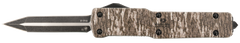 Templar Knife Premium LW Slim 3.16" OTF Dagger Plain D2 Black Oxide Stonewashed Powder Coated 4.93" Mossy Oak Bottomland Aged Aluminum Handle
