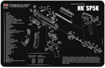 TekMat TEKR17HKSP5K HK SP5K Cleaning Mat 11" x 17" Black/White Rubber
