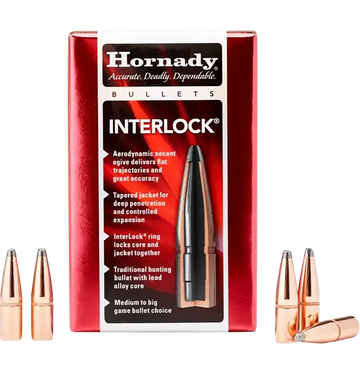 Hornady InterLock 45 Cal .458 350 gr Flat Point - 50 Per Box