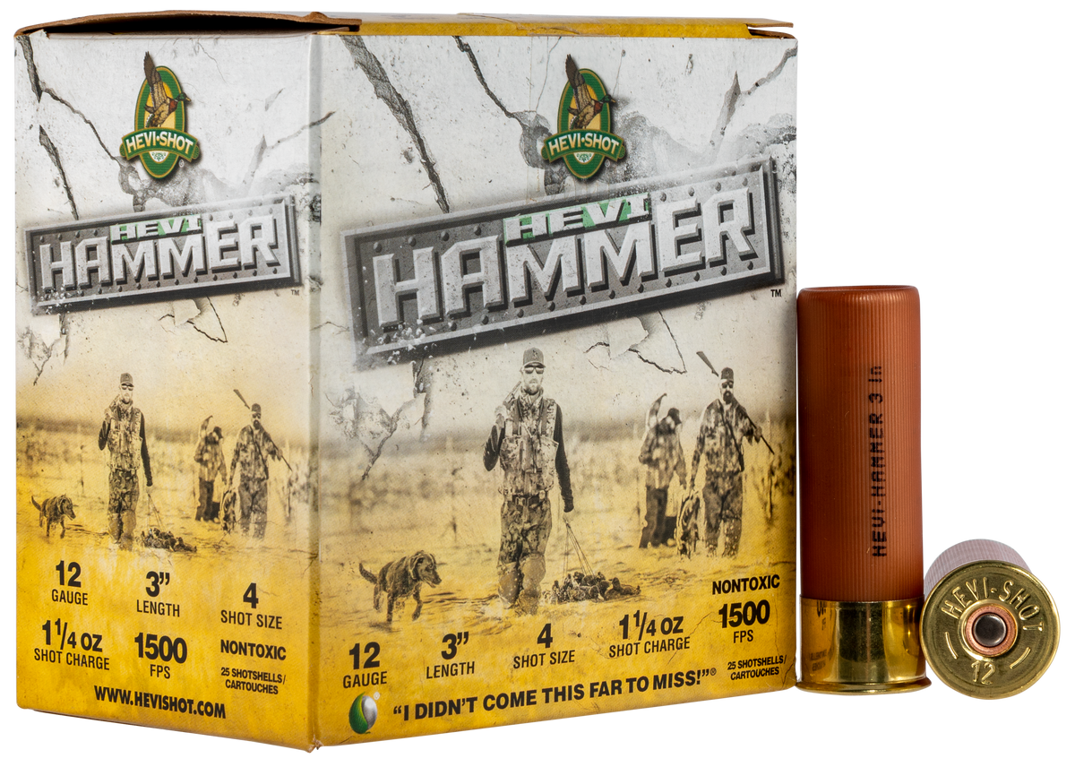 Hevishot HEVI-Hammer 12 Gauge 3" 1-1/4 oz #4 Shot 1500 fps - Box or Case