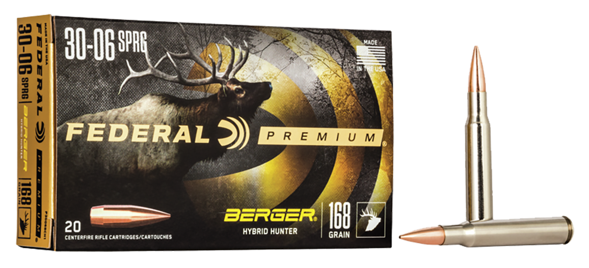 Federal Premium 30-06 Springfield 168gr Berger Hybrid Hunter 20 Rd - Box or Case