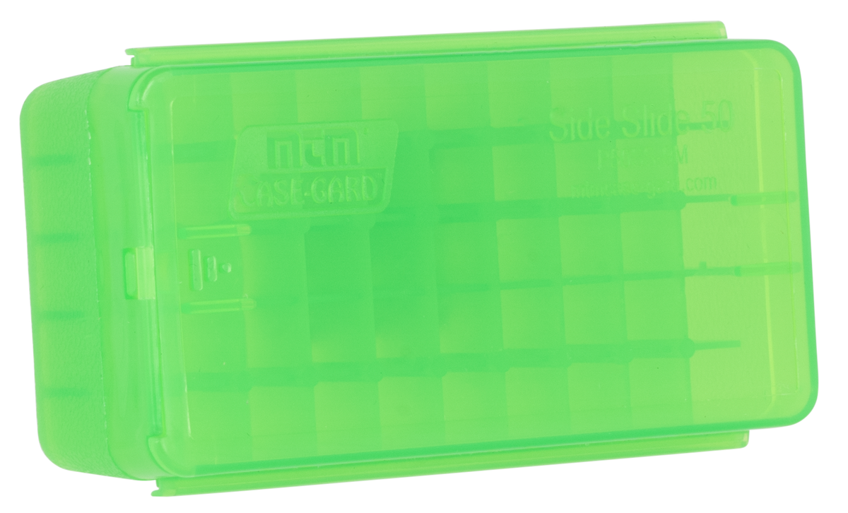 MTM Case-Gard P50SS9M16 Side-Slide Ammo Box 50rd Clear Green