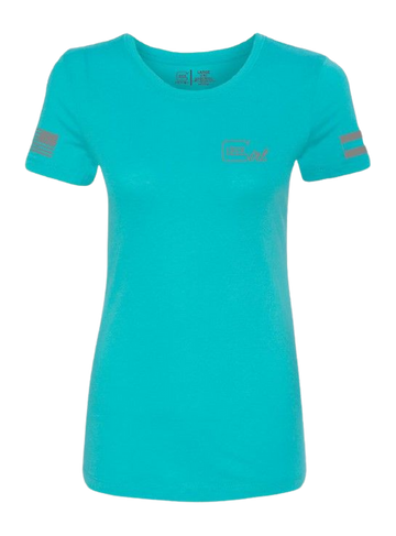 Glock Girl Flag Tee 2XL Teal Short-Sleeve T-Shirt