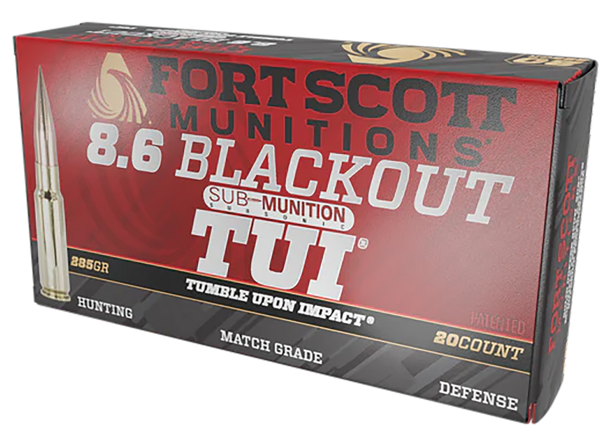 Fort Scott Munitions Tumble Upon Impact (TUI) 8.6 Blackout 285gr Solid Copper Spun - Box or Case