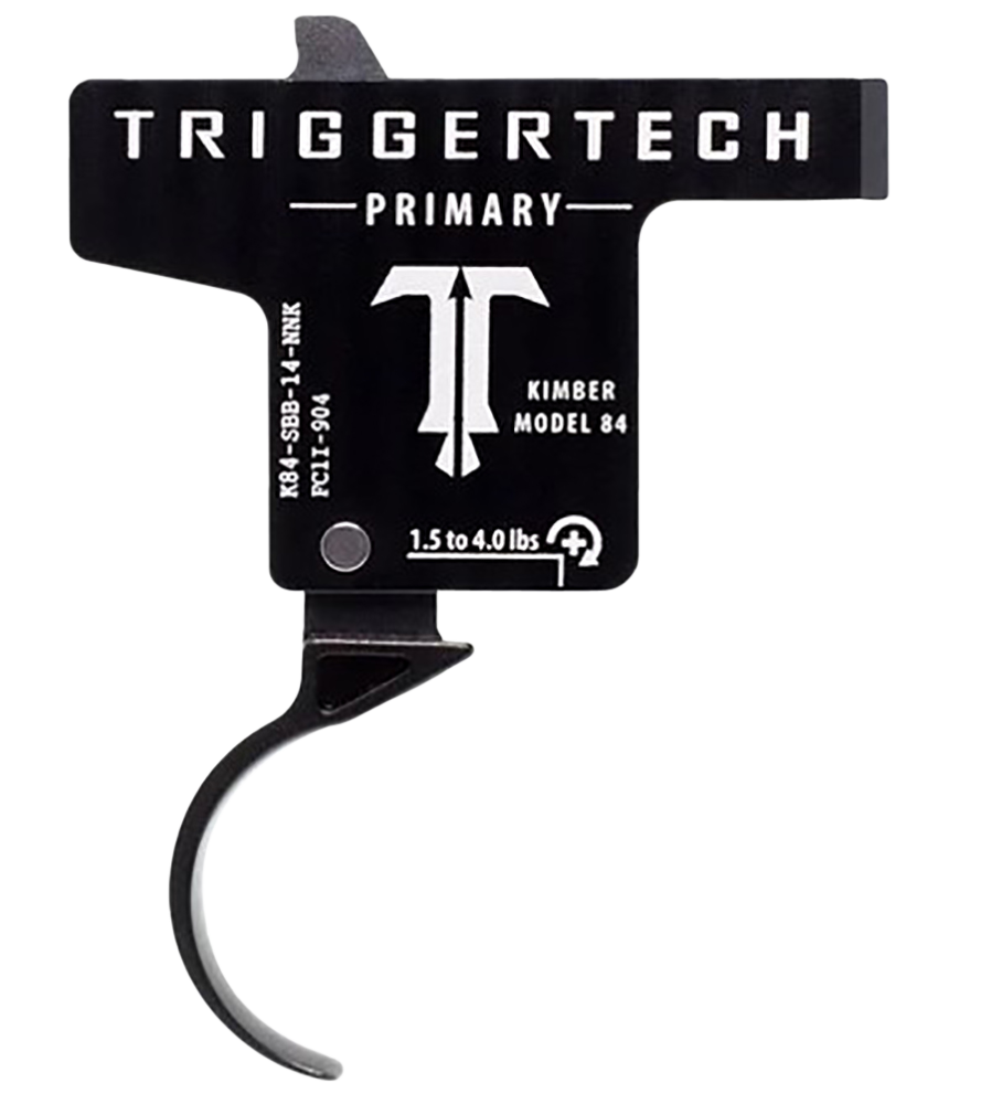 TriggerTech Primary Kimber M84 1.5-4 lb Single-Stage Curved Trigger - Black PVD