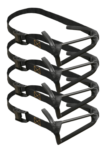 Muddy Micro Stagger Step 4-Pack Black Powder-Coated Steel Tree Steps
