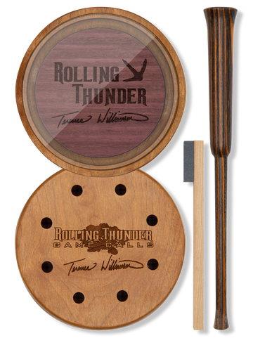 Rolling Thunder Game Call Terence Williamson Turkey Pot Call & Striker