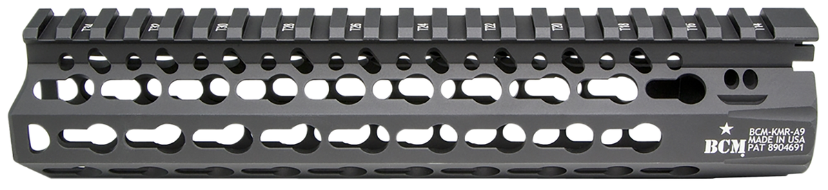 BCM KMR Alpha Handguard 9" KeyMod Free Float Aluminum Black Anodized AR-15