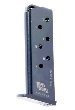ProMag BER10 32 ACP 7rd Blued Steel Magazine for Beretta 3032 Tomcat