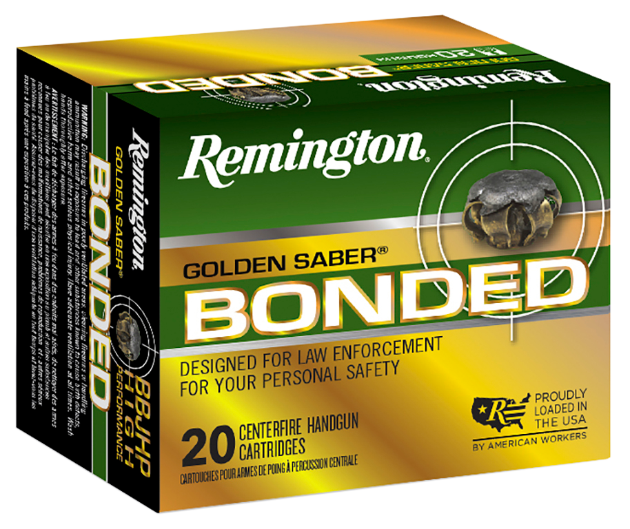 Remington Ammunition Golden Saber Bonded 10mm Auto 180gr BJHP 20 Rd - Box or Case