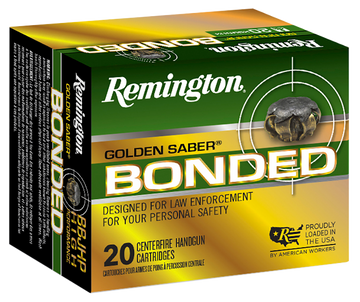 Remington Ammunition Golden Saber Bonded 10mm Auto 180gr BJHP 20 Rd - Box or Case