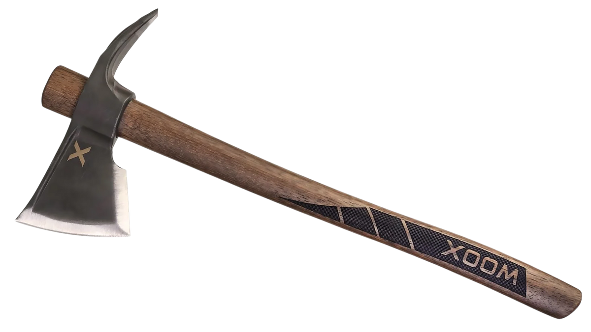 WOOX Solo 8.5" Convex Carbon Steel Blade Brown/Black Appalachian Hickory Handle 19" OAL Camping Axe