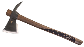WOOX Solo 8.5" Convex Carbon Steel Blade Brown/Black Appalachian Hickory Handle 19" OAL Camping Axe