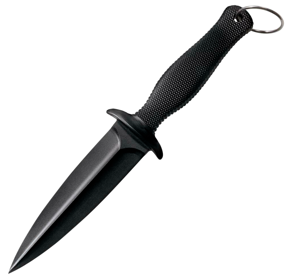 Cold Steel FGX Boot Blade I 5" Fixed Plain Black Griv-Ex Black Kray-Ex Handle