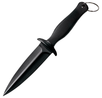 Cold Steel FGX Boot Blade I 5" Fixed Plain Black Griv-Ex Black Kray-Ex Handle