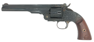 Taylor's & Company Top Break Schofield 44-40 Win 7" 6-Rd Revolver - Blued Engraved
