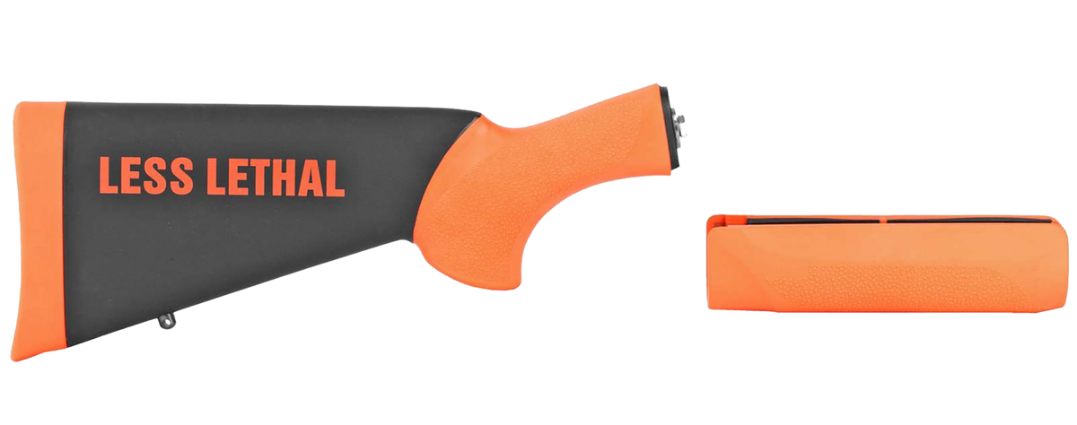 Hogue OverMolded Less Lethal Stock & Forend Combo Kit 12 Gauge Remington 870 Black/Orange