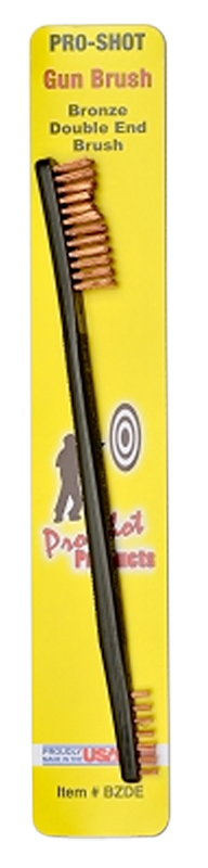 Pro-Shot BZDE Gun Brush Double-Ended Bronze Bristles Universal
