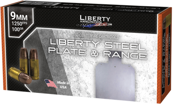Liberty Ammunition Steel Plate & Range 9mm Luger 100gr SinterFire Frangible 50-Rd - Box or Case