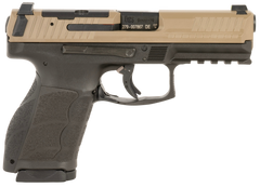HK VP9A1 K 9mm Luger 4.09" 15+1 Striker-Fired Pistol - FDE Slide, Brown Polymer Frame
