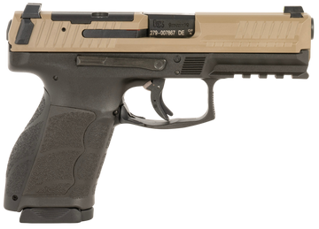 HK VP9A1 K 9mm Luger 4.09" 15+1 Striker-Fired Pistol - FDE Slide, Brown Polymer Frame