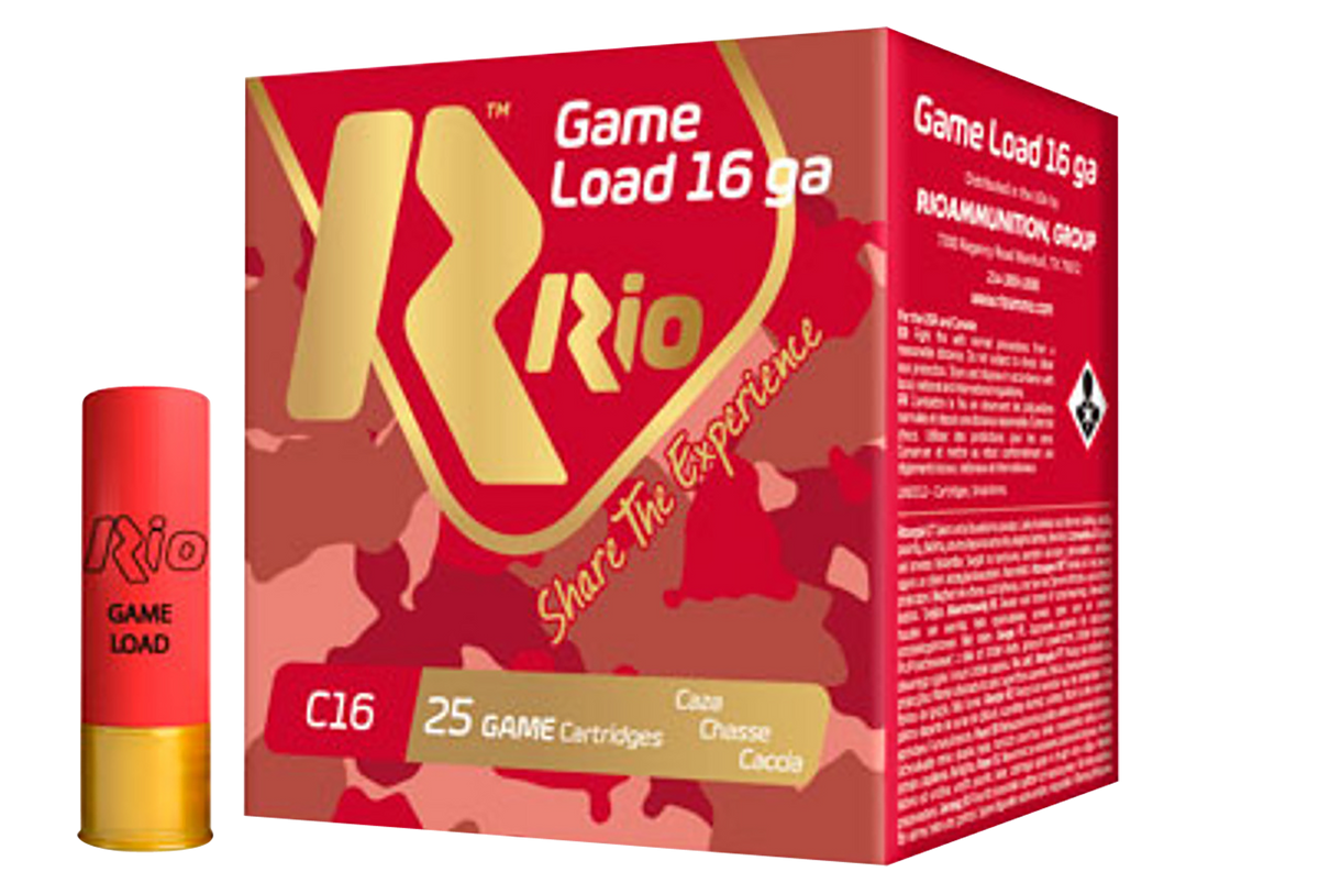 Rio Ammunition Game Load 16 Gauge 2.75" 1-1/8 oz 7.5 Shot - Box or Case