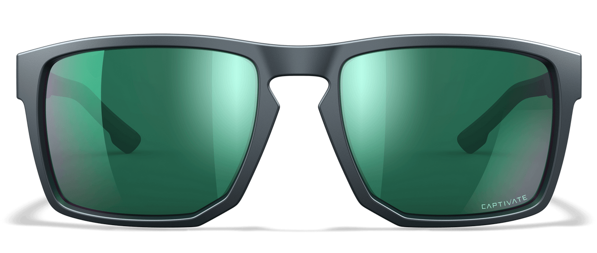 Wiley X Founder CAPTIVATE Green Mirror Lens Matte Graphite Frame Safety Glasses
