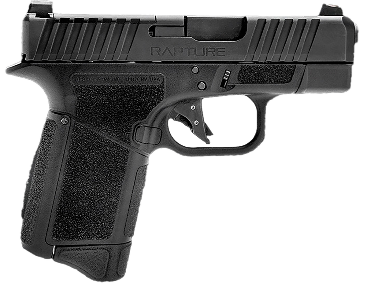 GForce Arms Rapture GF9 9mm Luger 3.25" 12+1 Semi-Auto Pistol - Black Cerakote, Black Optic Cut Slide