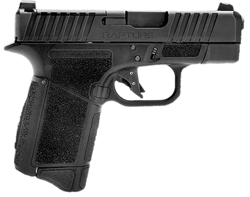 GForce Arms Rapture GF9 9mm Luger 3.25" 12+1 Semi-Auto Pistol - Black Cerakote, Black Optic Cut Slide