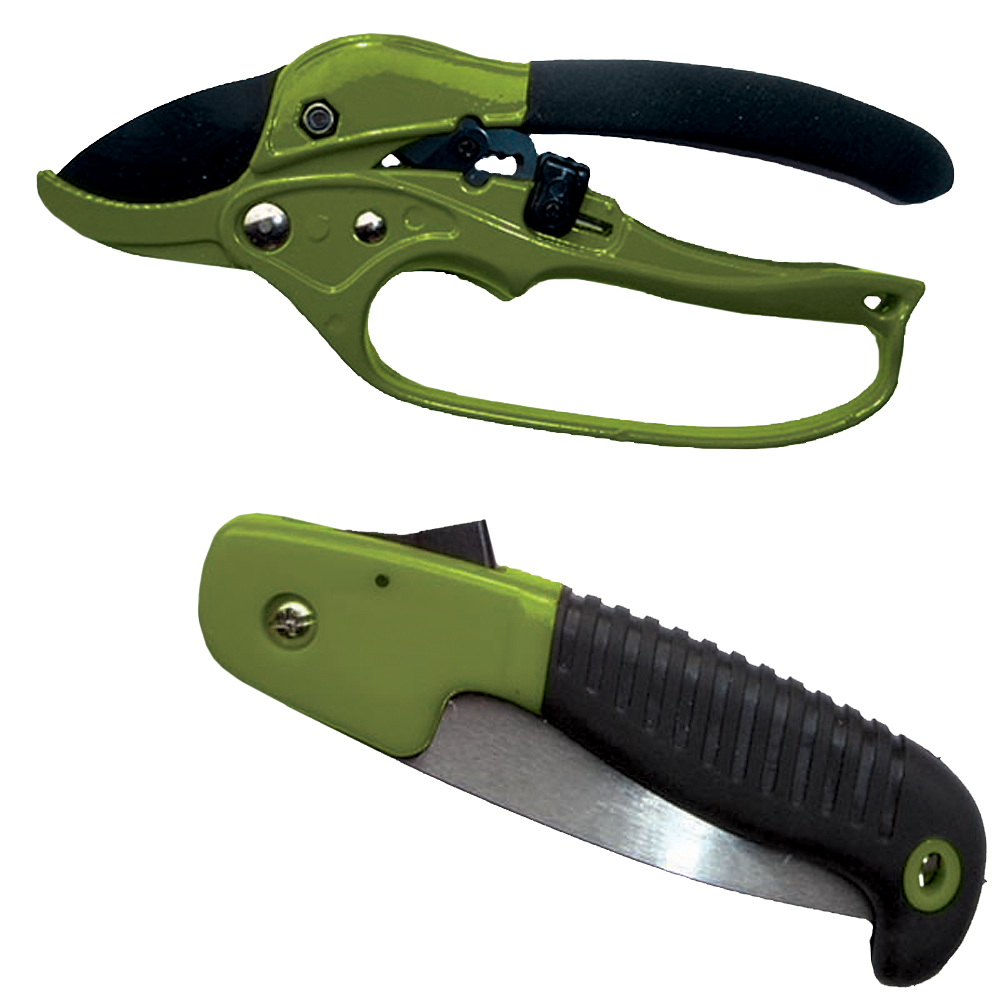 HME HCP2 Hunter's Combo Pack 7 in Folding Saw Polymer Black with Bypass Shears
