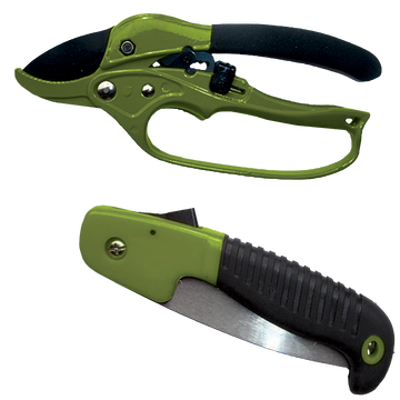 HME HCP2 Hunter's Combo Pack 7 in Folding Saw Polymer Black with Bypass Shears