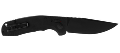S.O.G SOG-TAC AU Auto 3.43" Folding Drop Point Plain Cryo D2 Black TiNi Aluminum Handle