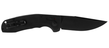 S.O.G SOG-TAC AU Auto 3.43" Folding Drop Point Plain Cryo D2 Black TiNi Aluminum Handle