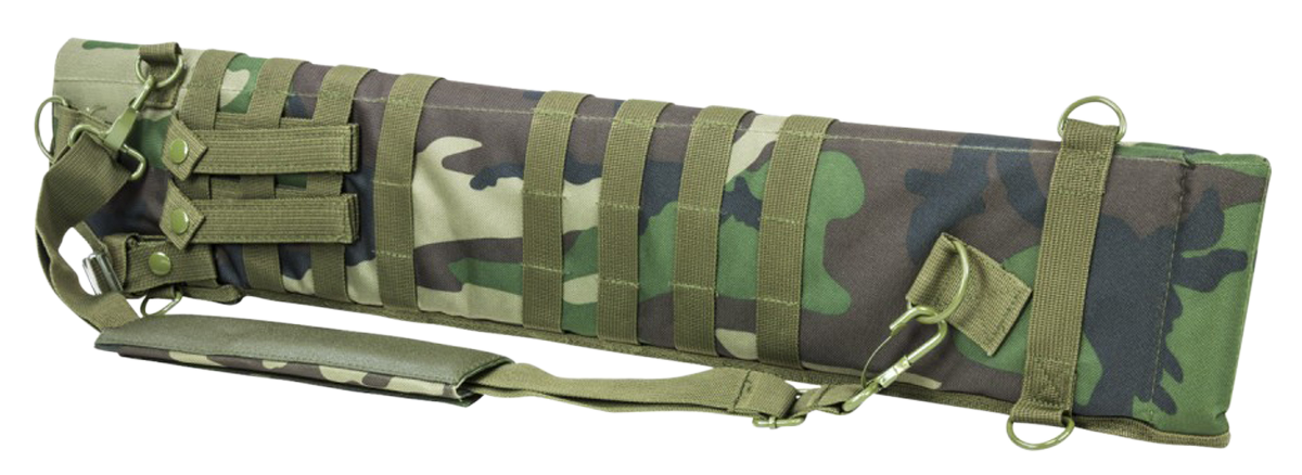 NcSTAR CVSCB2917WC VISM Tactical Shotgun Scabbard Woodland Camo 600D PVC 29"-34.75"