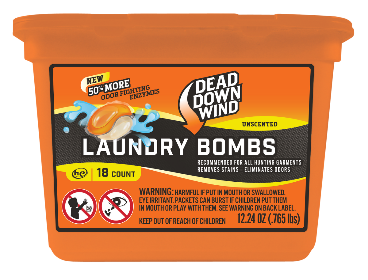 Dead Down Wind Laundry Bombs Odor Eliminator Unscented 12.24 oz Tub 18 Count