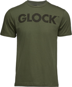 Glock Caliber Tee Military Green Ringspun Cotton Short Sleeve XL