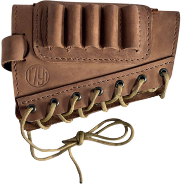 1791 Gunleather HUNT Butt Cuff Ammo Holder 30-06 5-Rd Brown Leather