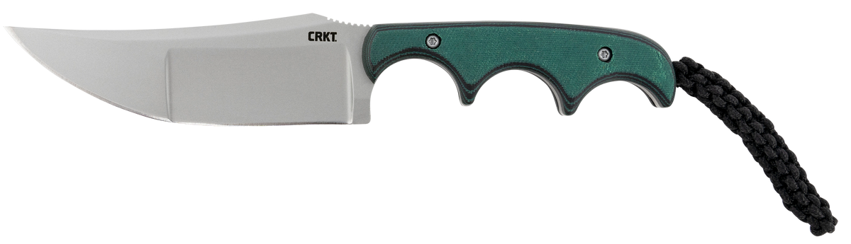 Columbia River CRKT 2394 Minimalist Katana 3.56" Fixed Plain Bead Blasted 8Cr13MoV SS Green Resin Fiber Handle
