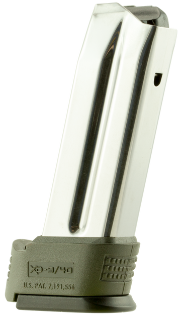 Springfield Armory XD Subcompact 9mm Luger 10rd Stainless Steel Magazine - Silver/OD Green