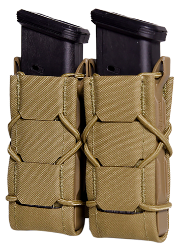 High Speed Gear TACO Gen 2 Double Pistol Mag Pouch Coyote Brown Nylon MOLLE