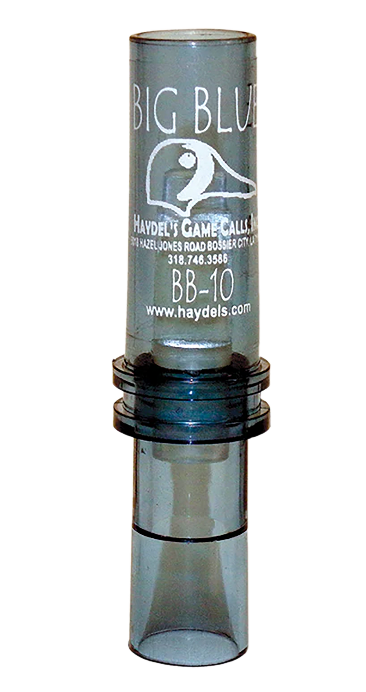 Haydels BB10 Big Blue Wing Teal Double Reed Duck Call - Clear Acrylic