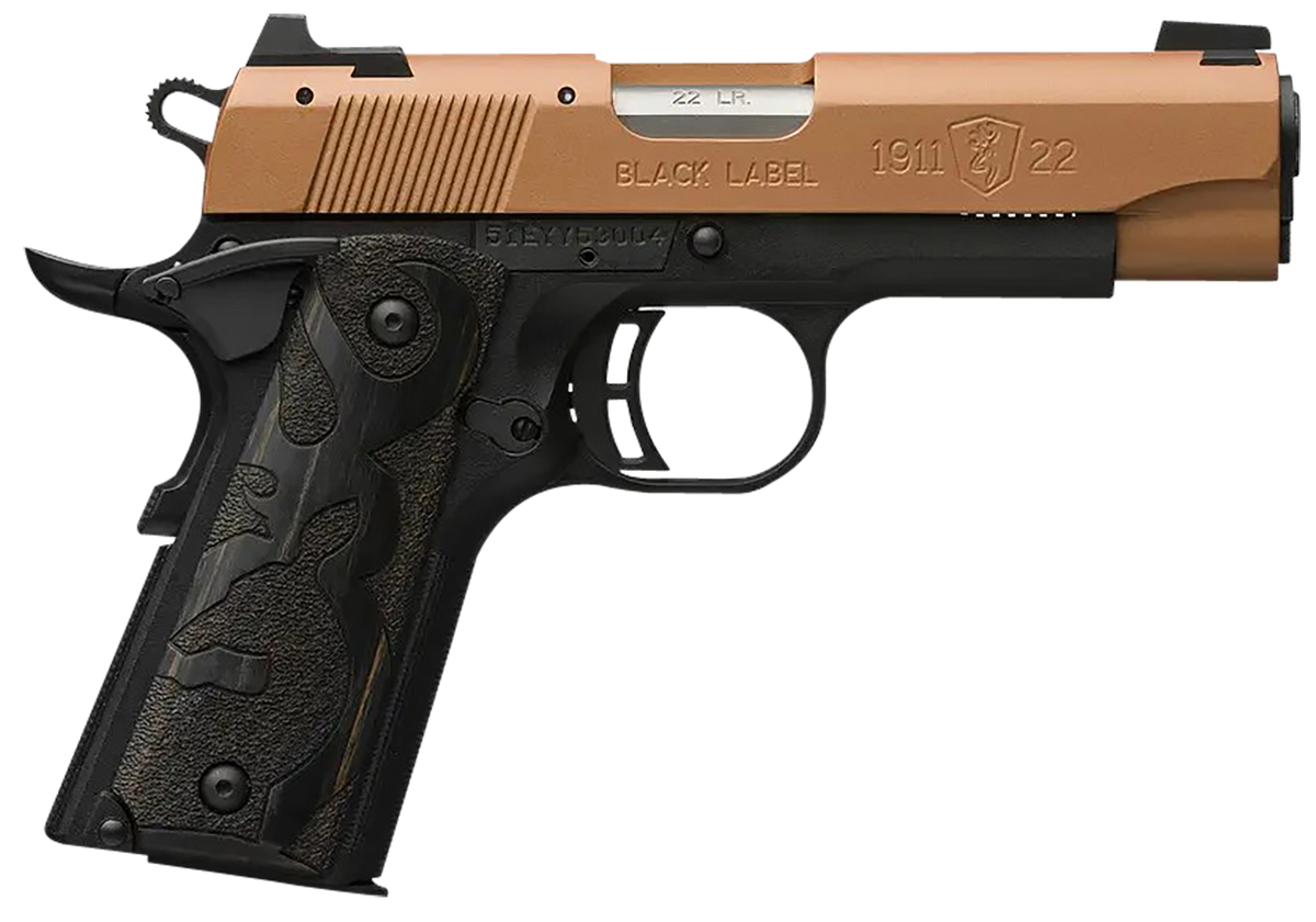 Browning 1911-22 Black Label Compact 22 LR 3.63" 10+1 Semi-Auto Pistol - Copper Cerakote