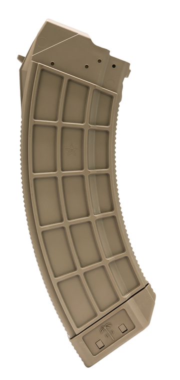 US Palm MA944A Standard 7.62x39mm 30rd Flat Dark Earth Polymer Magazine - AK-47
