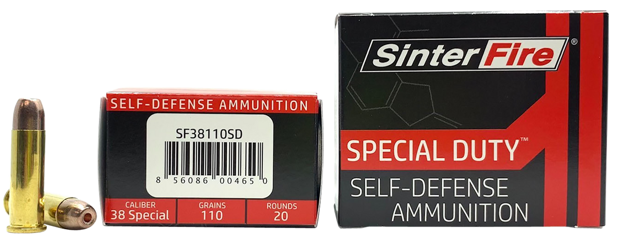SinterFire Ammo Special Duty 38 Special 110gr Lead Free Frangible Hollow Point - Box or Case