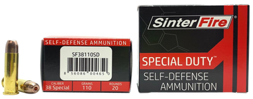 SinterFire Ammo Special Duty 38 Special 110gr Lead Free Frangible Hollow Point - Box or Case